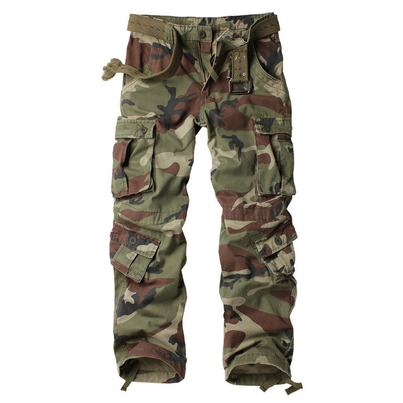Pantalon cargo d'extérieur ample multi-poches pour homme