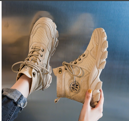 Men's High-Top Tooling Boots with British Style