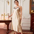 Plus Size Contrast Lace Cami Sleepwear Dress
