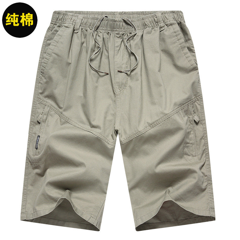 Shorts Cargo Homme en Coton Fin d'Été (Coupe Ample)