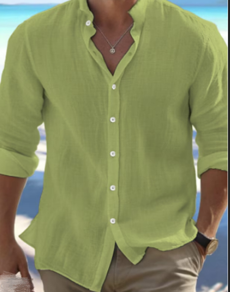 Chemise d'été en lin pour homme