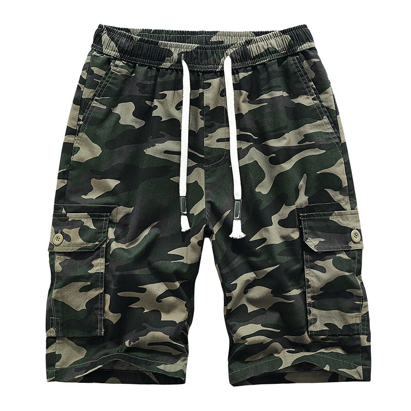 Short décontracté ample multipoche d'été pour homme