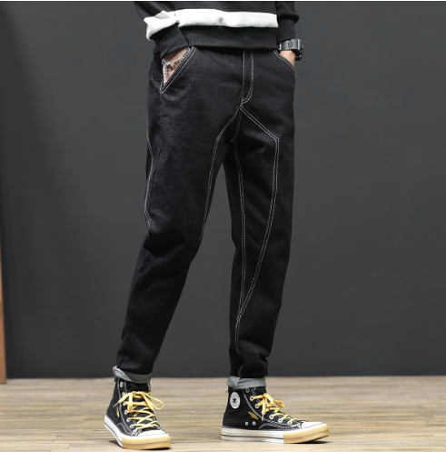 Men's Solid Color Loose Harem Skateboard Pants