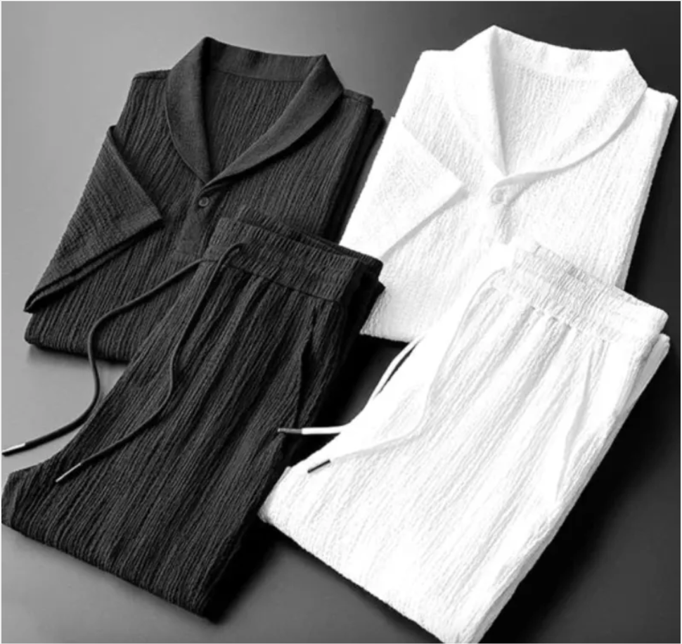 Men's Summer Casual Short Sleeve Set