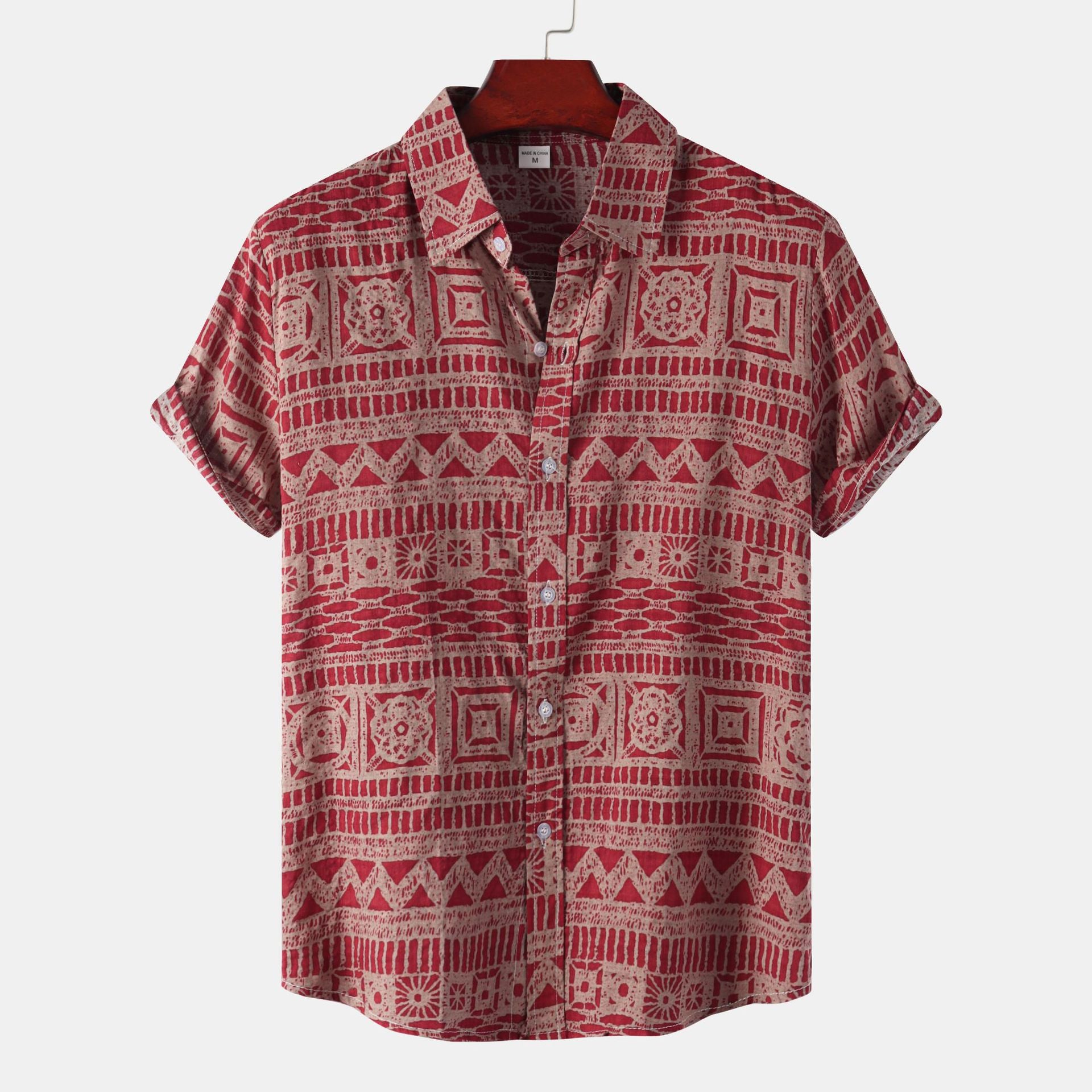 Chemise florale à manches courtes pour homme - Collection été