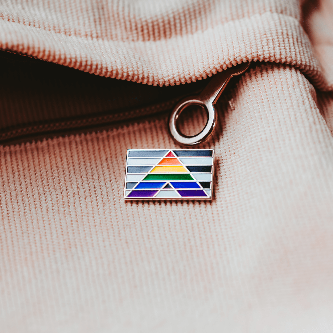 LGBTQ Ally Pride Pin – Hard Enamel Lapel Pin With Secure Double Posts