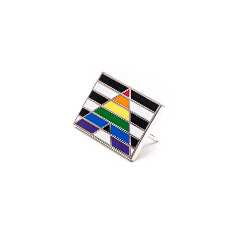 LGBTQ Ally Pride Pin – Hard Enamel Lapel Pin With Secure Double Posts