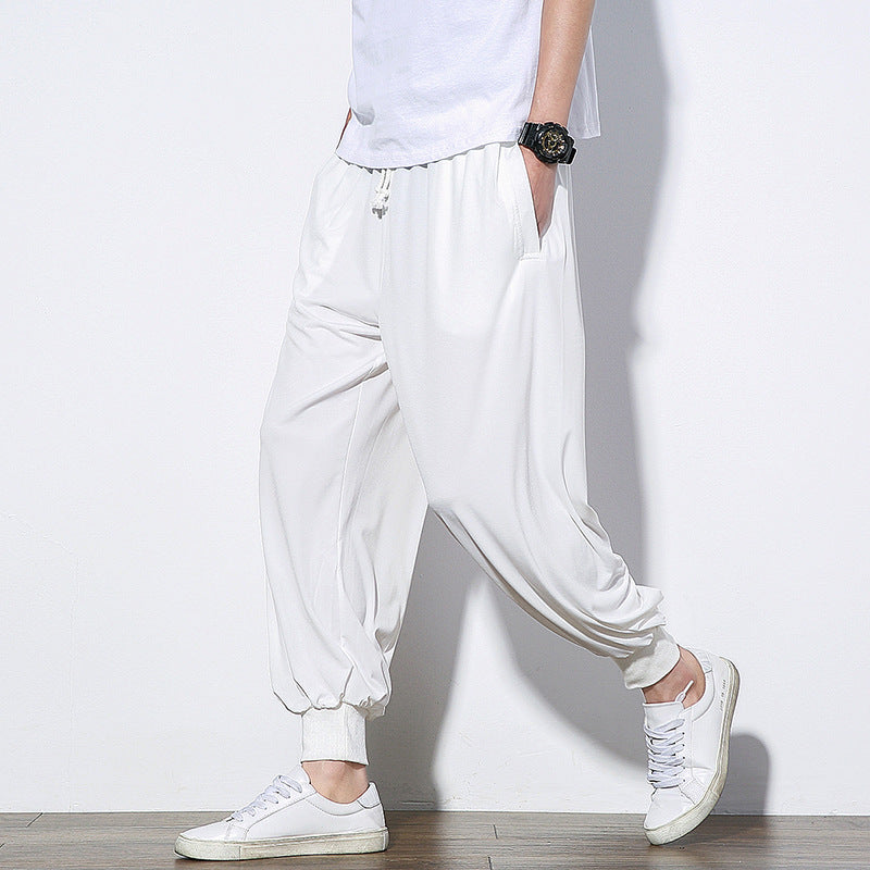 Men's Summer Thin Ice Silk Bloomers