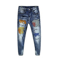 Summer Men's Trendy Youth Printed Jeans