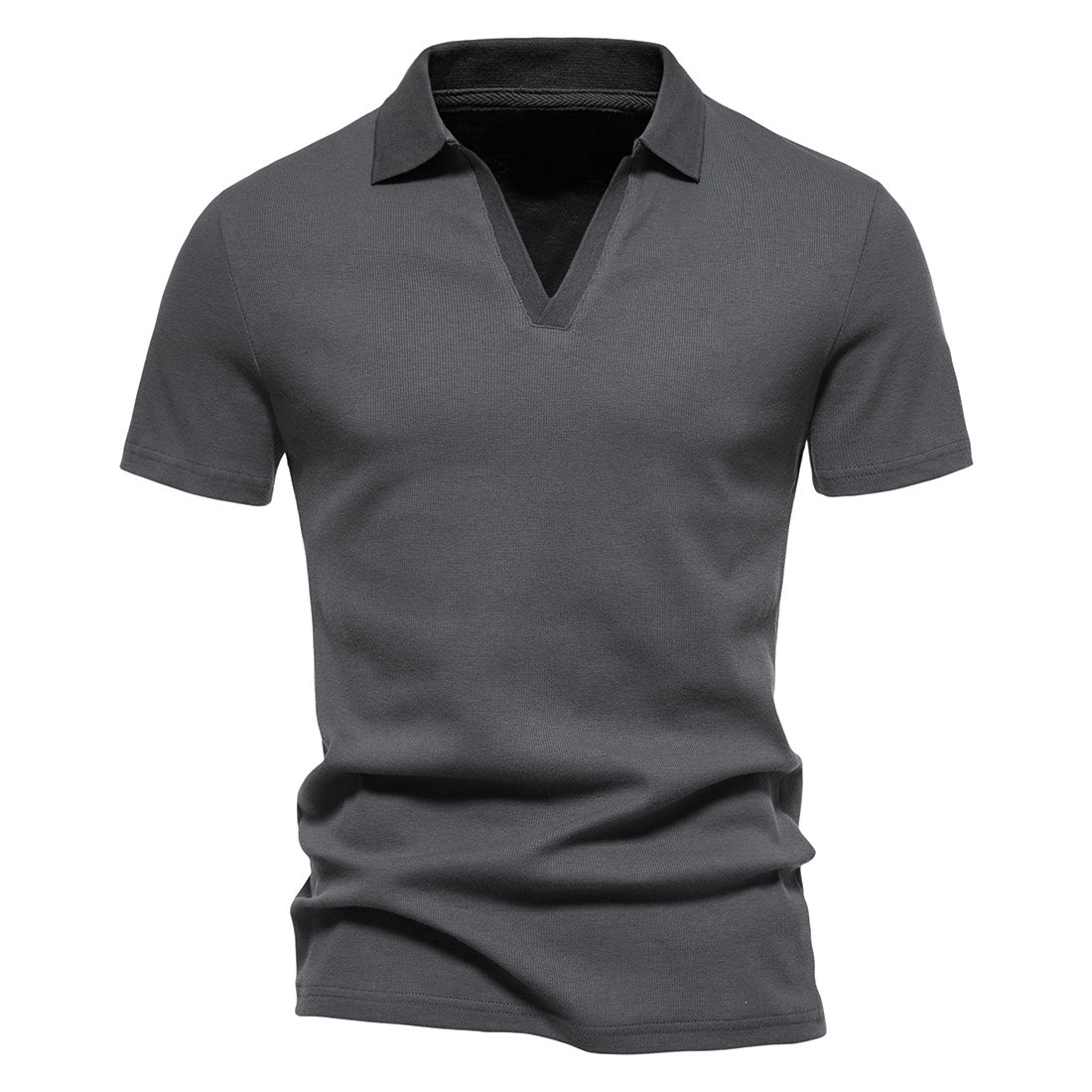 Men's Vintage Short-Sleeved Polo Shirt - Casual Wear