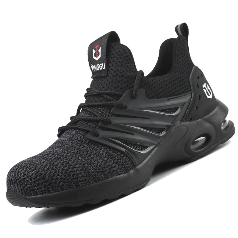 Men's Breathable Flyknit Sports Safety Shoes