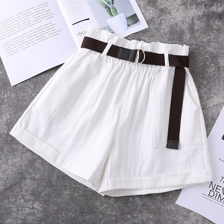 Summer Korean High-Waist Loose Shorts for Students