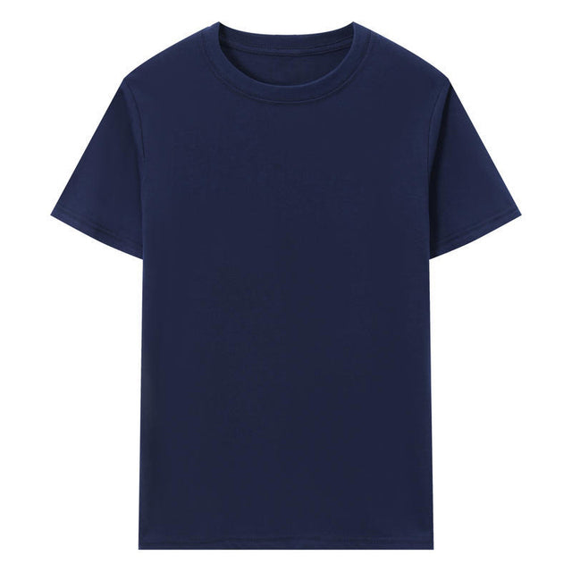 Unisex Solid Color Short-Sleeved Summer T-Shirt