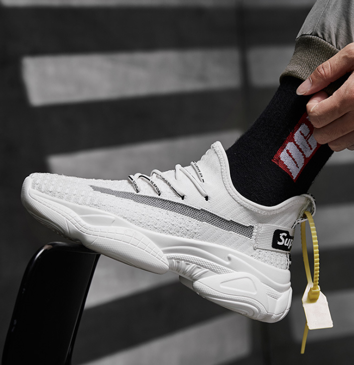Chaussures de sport décontractées respirantes en Flyknit pour hommes – collection été