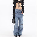 Multi-Pocket Loose High Waist Wide Leg Jeans