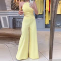 2024 Summer Fashion Sexy Hollow Back Jumpsuit