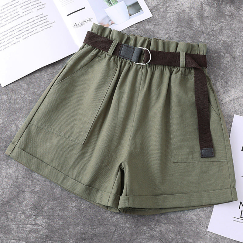 Summer Korean High-Waist Loose Shorts for Students