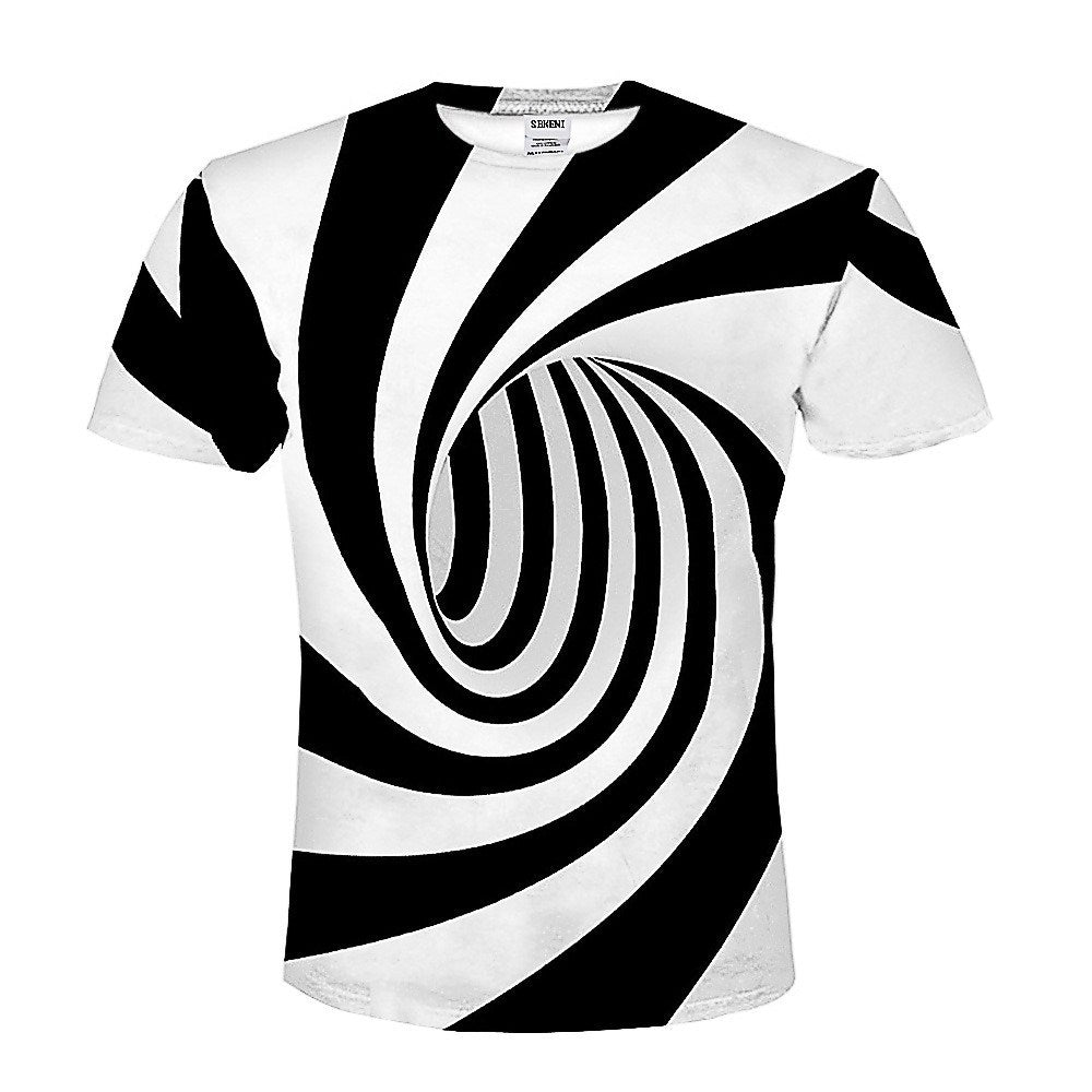 Men's Fashion 3D Short Sleeve T-Shirt with Animal Print