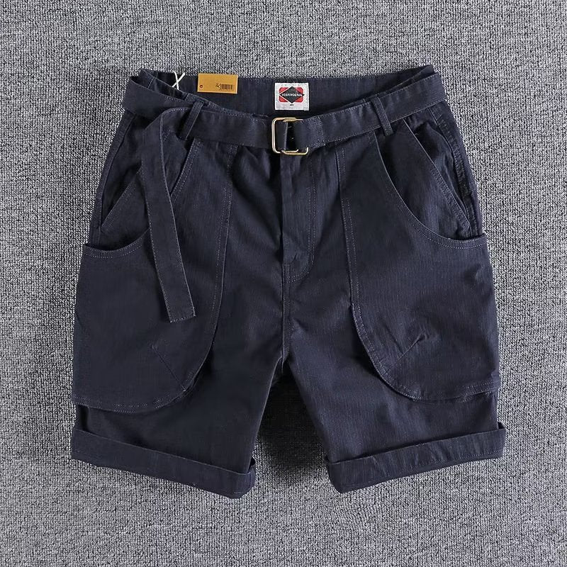 Shorts décontractés amples multi-poches pour homme