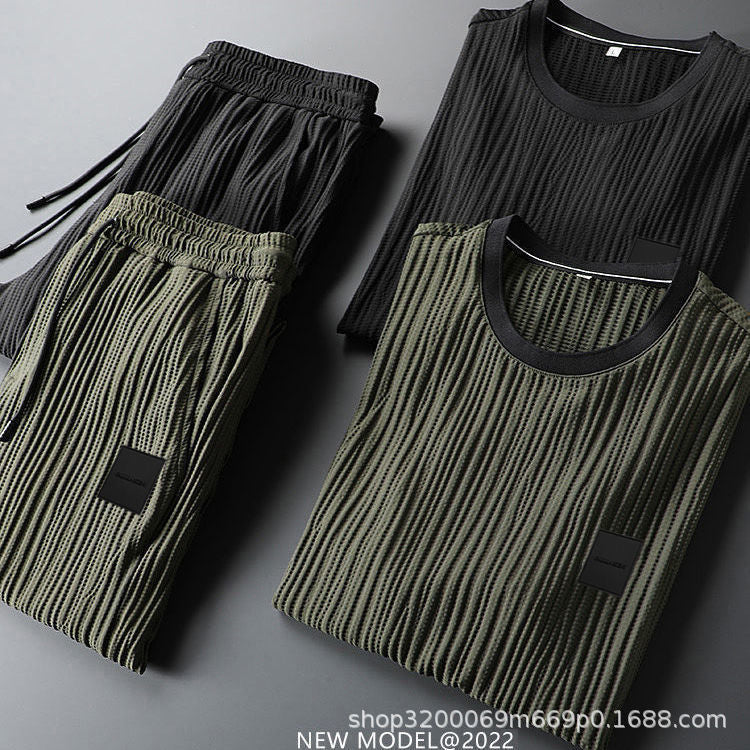 Ensemble de sport léger d'été pour homme à séchage rapide (2 pièces)