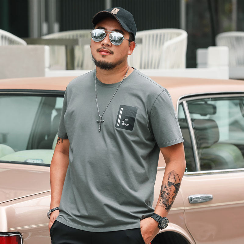 T-shirt décontracté ample pour homme grandes tailles avec motif graphique