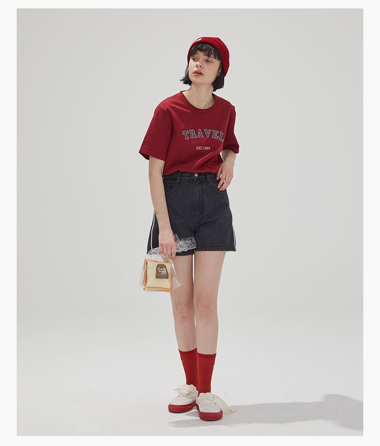 High Waist Summer Loose Denim Shorts for Students