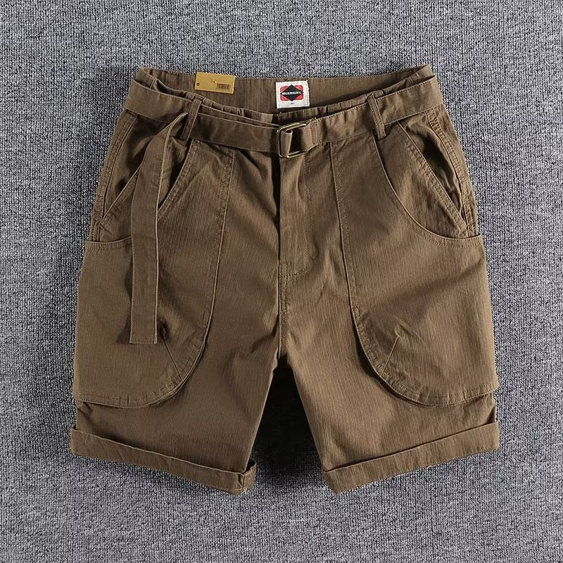 Shorts décontractés amples multi-poches pour homme