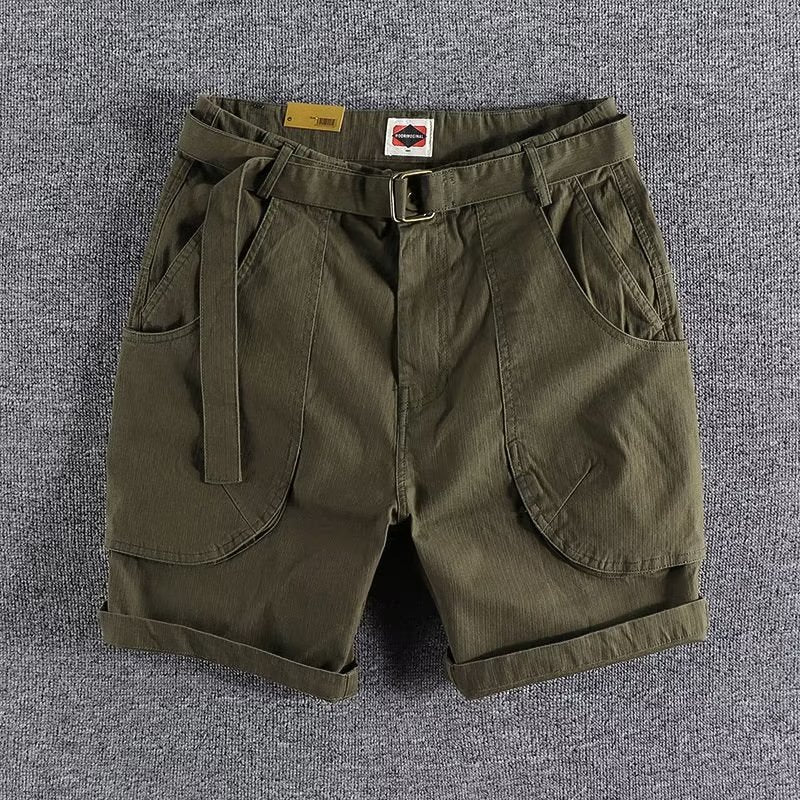 Shorts décontractés amples multi-poches pour homme
