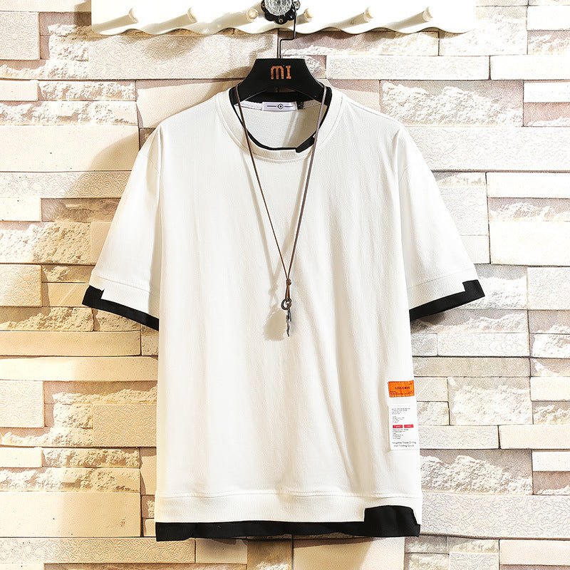 T-shirt color block pour homme - Coupe décontractée