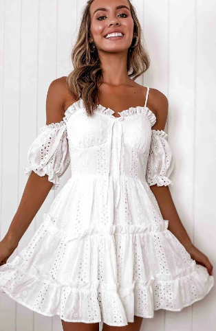 Hollow Out Strap Dress with One-Shoulder Design