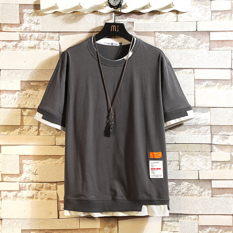 T-shirt color block pour homme - Coupe décontractée