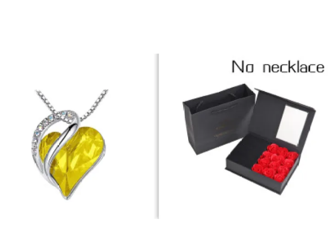 Collier pendentif en forme de cœur