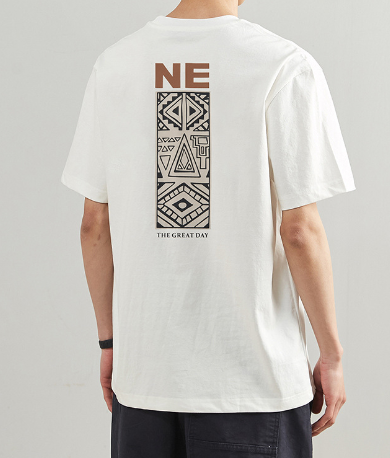T-shirt homme grande taille coupe ample d'été avec imprimé