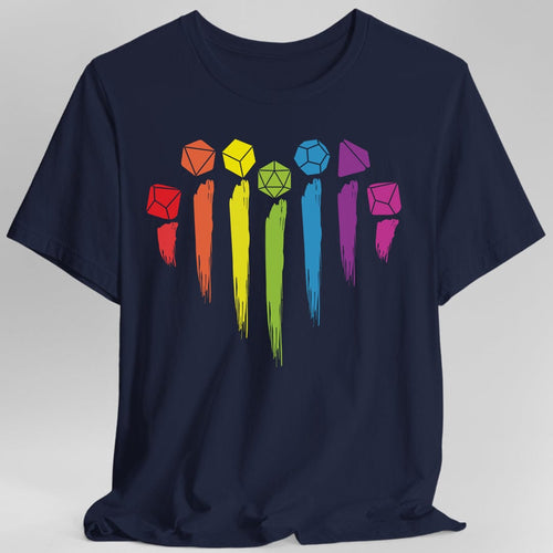 T-shirt Donjons & Dragons Fierté avec dé arc-en-ciel