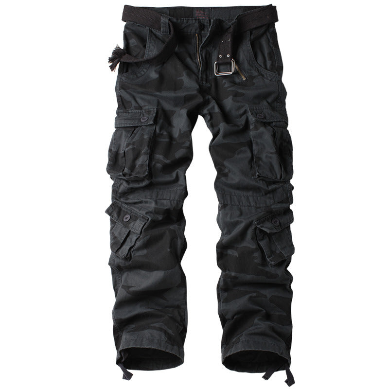 Pantalon cargo d'extérieur ample multi-poches pour homme