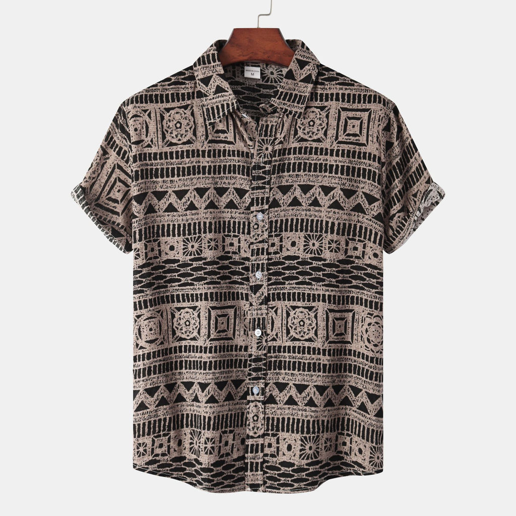 Men's Floral Short-Sleeved Shirt - Summer Collection