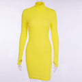 2019 Autumn Long Sleeve High Neck Dress (Cross-Border)