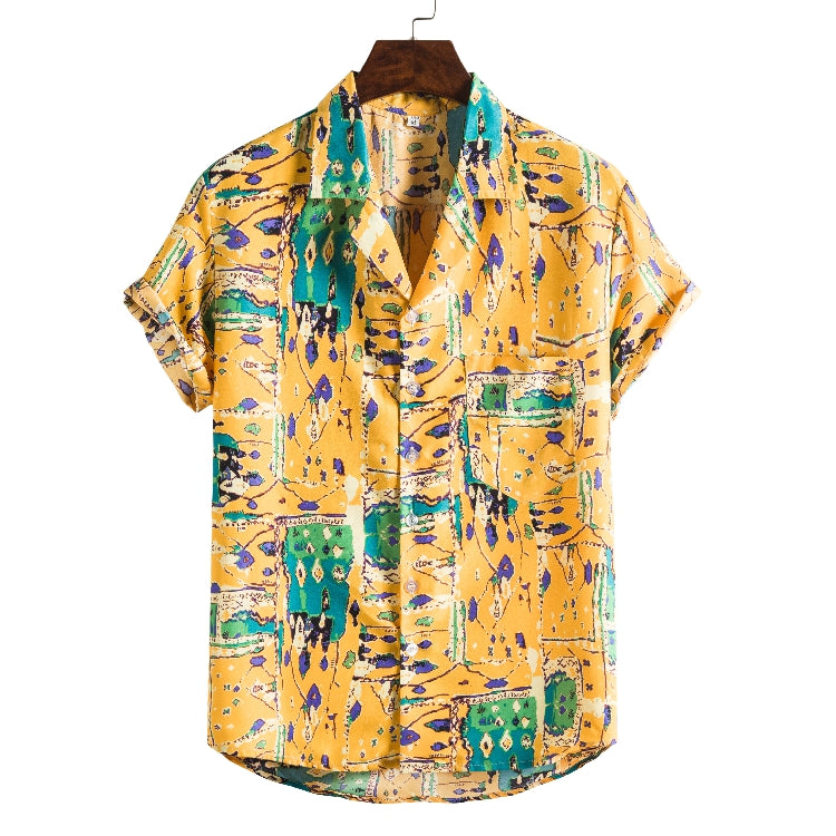 Men's New Printed Short Sleeve Beach Shirts