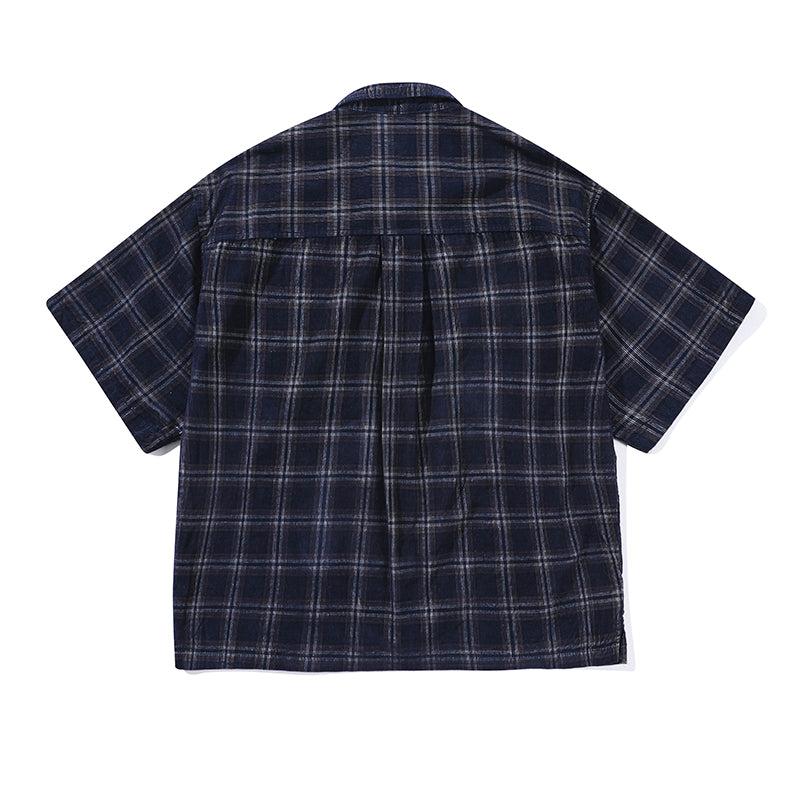 Vintage Corduroy Short Sleeve Shirts for Men and Women