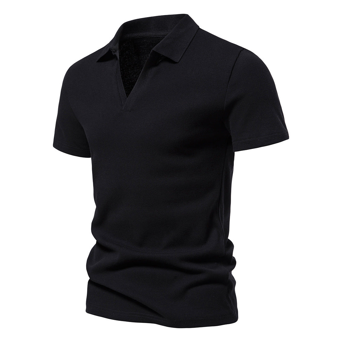 Men's Vintage Short-Sleeved Polo Shirt - Casual Wear