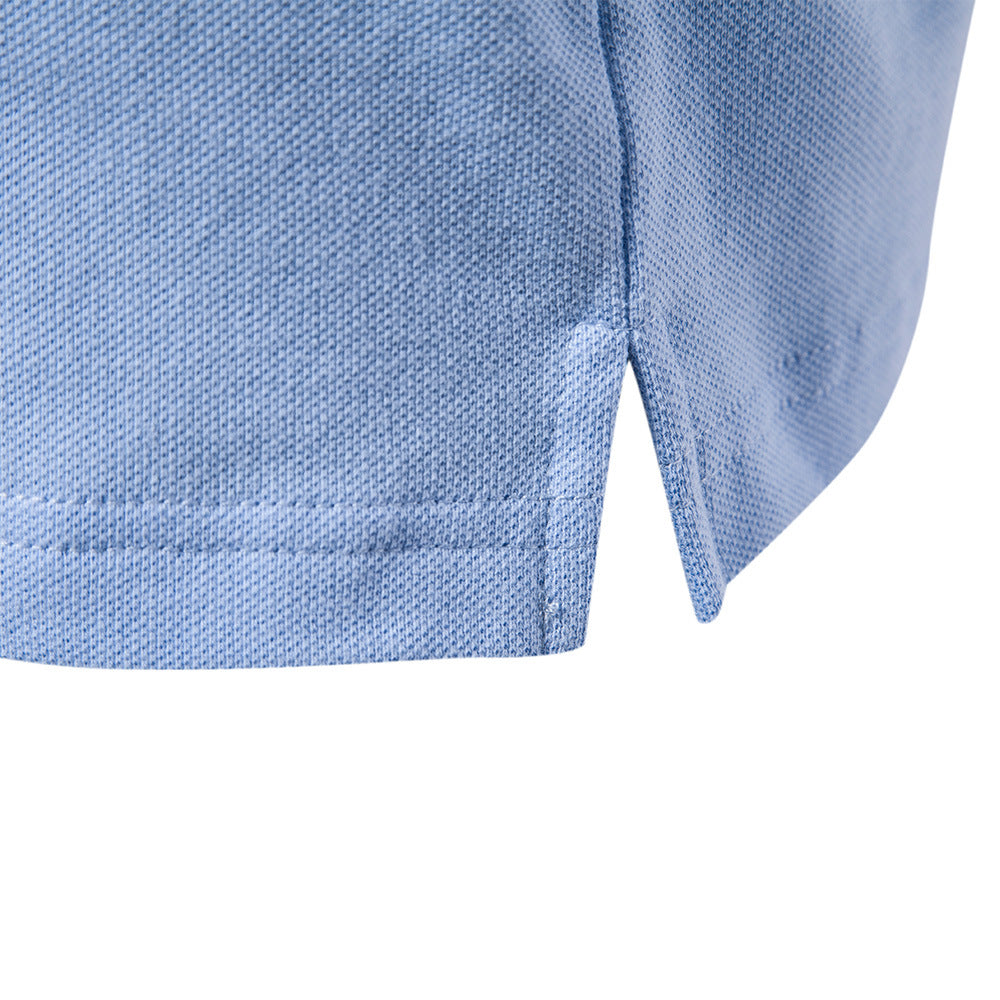 2023 Summer Men's Polo Shirt with Stripes and Embroidery