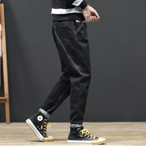 Men's Solid Color Loose Harem Skateboard Pants