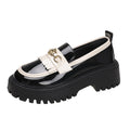 2023 Women's British Style Black Patent Loafers