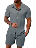 Men's Summer Casual Shirt & Shorts Set