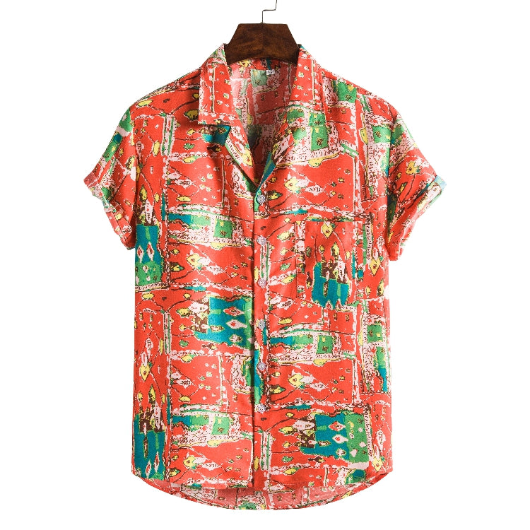 Men's New Printed Short Sleeve Beach Shirts