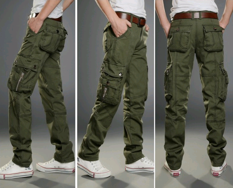 Pantalon Cargo Homme Multi-Poches pour Activités de Plein Air