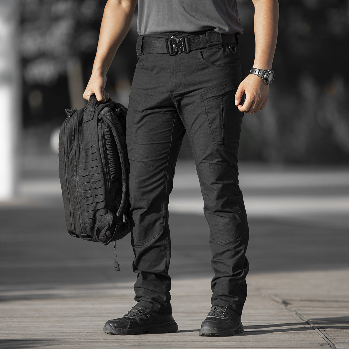 Pantalon Cargo pour Homme Ample et Résistant à Multiples Poches